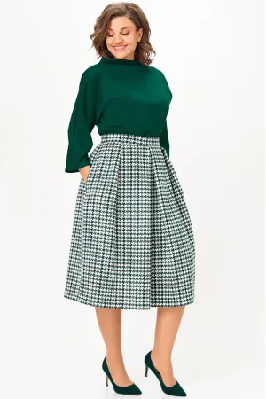 Костюм Anastasia 1304.1 изумрудный/гусиная лапка