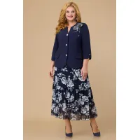 Костюм Svetlana Style белый+цветы