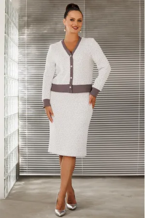 Костюм Галеан Cтиль 903 филетовый орнамент