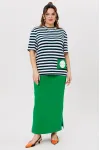 Костюм Michel Chic 1405 зелёный + полоска