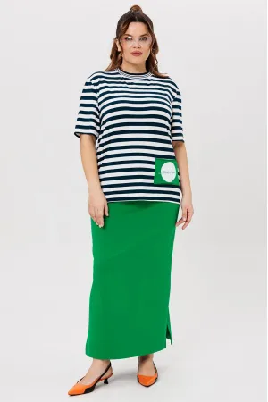 Костюм Michel Chic 1405 зелёный + полоска