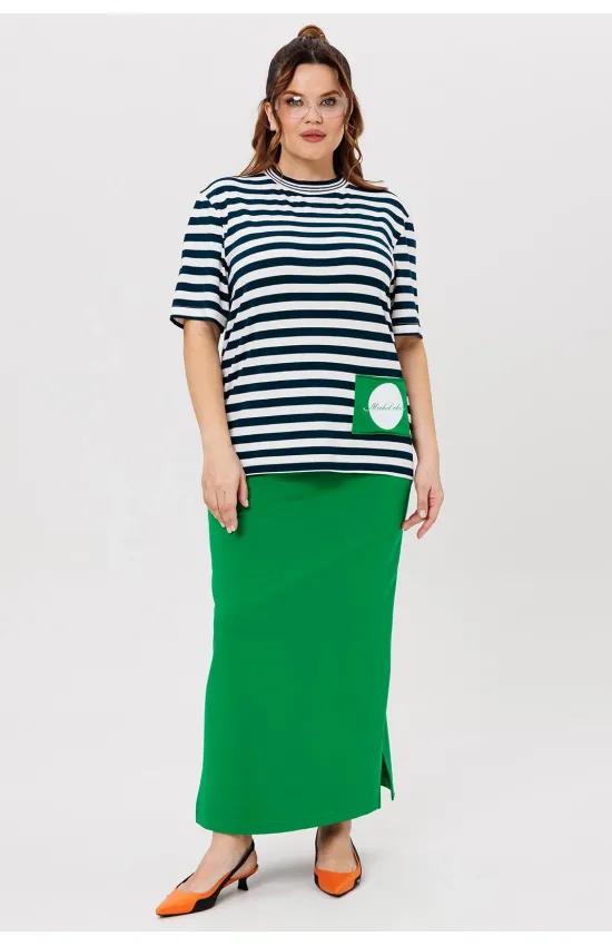Костюм Michel Chic 1405 зелёный + полоска