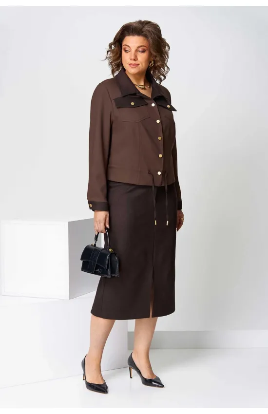Костюм Асолия 1507 коричневый Костюм Асолия 1507 коричневый