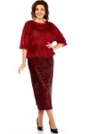 Костюм Ольга Стиль Л413 темный-красный