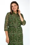 Костюм Lady Style Classic 1922/2 зеленый с малиновым