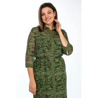 Костюм Lady Style Classic 1922/2 зеленый с малиновым
