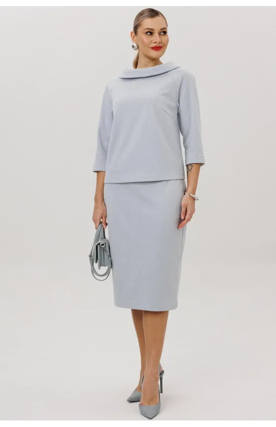 Костюм Anastasia 1163 серо-голубой