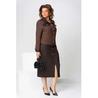Костюм Асолия 1507 коричневый Костюм Асолия 1507 коричневый