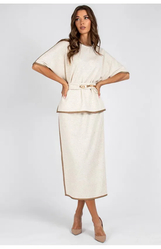 Костюм Vizavi 801 молочный с меланжем