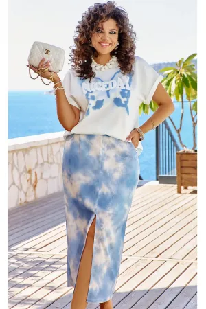 Костюм VITTORIA QUEEN 24213 белый+синий