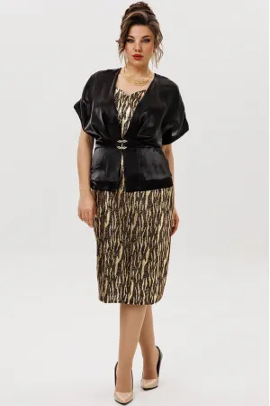 Костюм Mira Fashion 5642 черный с золотом Костюм Mira Fashion 5642 черный с золотом