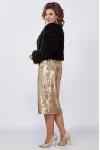 Костюм Mira Fashion серебристый с паетками