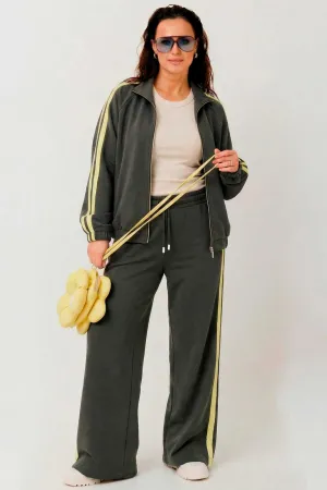 Костюм MisLana 1306 темносерый/лимонный