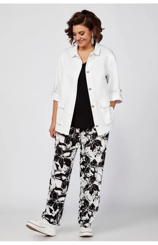 Костюм ALGRANDA 3971-1 Черный,Молочный