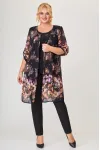 Костюм Svetlana Style синий+красный+цветы