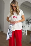Костюм DilanaVIP 2139/1 белый+красный