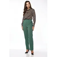 Костюм LUCKY FOX 1343 кофейная блузка + зеленые брюки