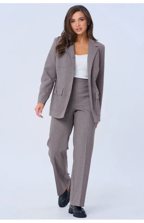 Костюм Vilena fashion 978 серо-розовый