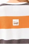 Костюм LAIKONY L-503 серый+оранжевые полоски