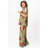 Костюм Michel Chic 1426 хаки+цветы