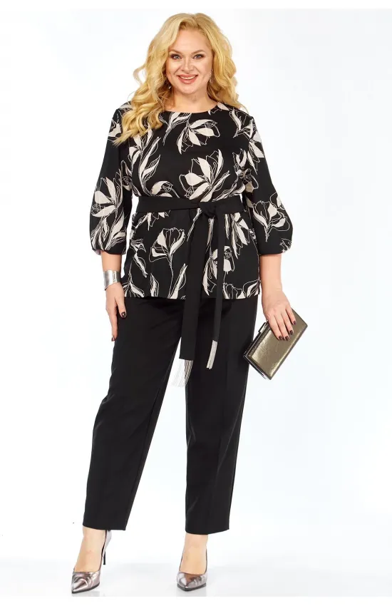 Костюм Элль-стиль 2446 черный, белый