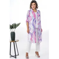 Костюм Alani 2353 белый+ фиолетвые разводы
