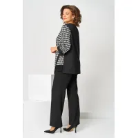 Костюм Асолия 1509 чёрно-серый Костюм Асолия 1509 чёрно-серый