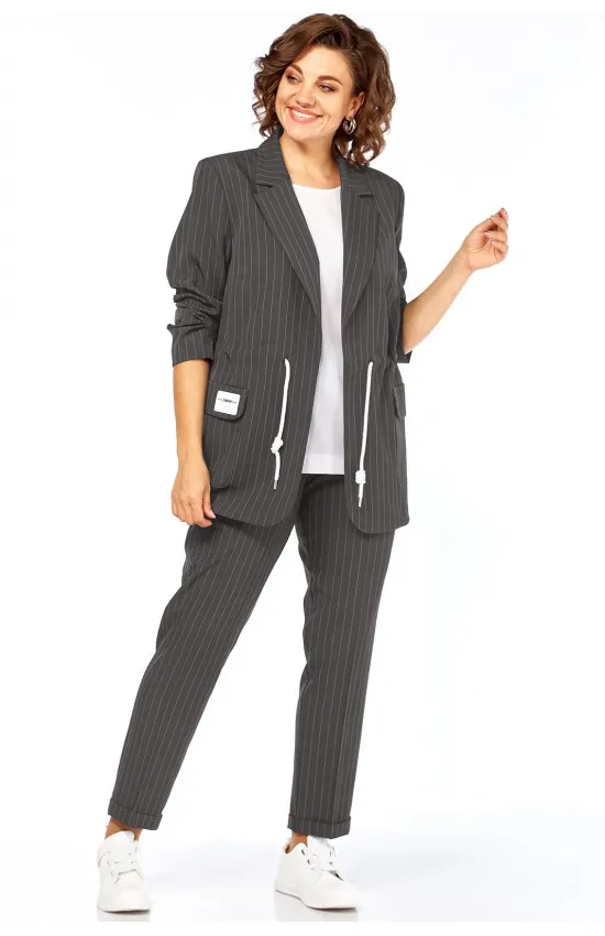 Костюм Ольга Стиль С958 серый