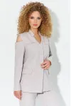 Костюм Euromoda 604 серо-бежевый + клетка