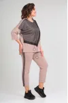 Костюм Michel Chic 1329-1 пудра + чёрный