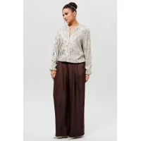 Костюм MisLana 1283/1 серебро/шоколад Костюм MisLana 1283/1 серебро/шоколад