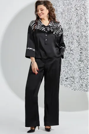 Костюм Mira Fashion 5531 черный с принтом
