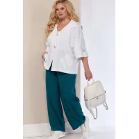 Костюм Shetti белый+олива