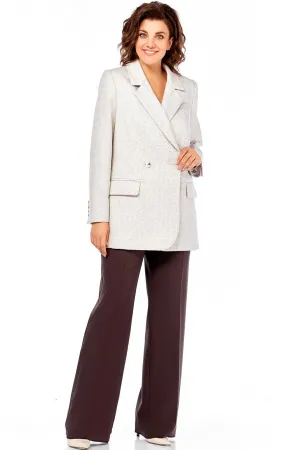 Костюм Ольга Стиль С952 серый/коричневый