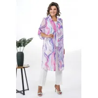 Костюм Alani 2353 белый+ фиолетвые разводы