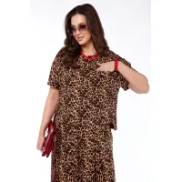 Костюм Taita plus леопард синий с беж