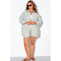 Костюм Лиона-Стиль 899 оливковая полоска