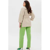 Костюм MisLana 1185 клетка (беж-розовый-зеленый)/зеленый