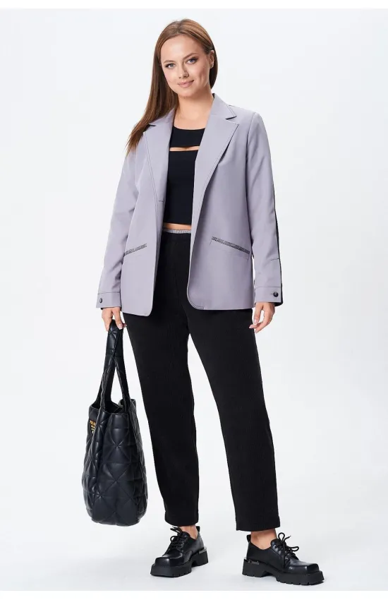 Костюм Vilena fashion 1090 серый-черный