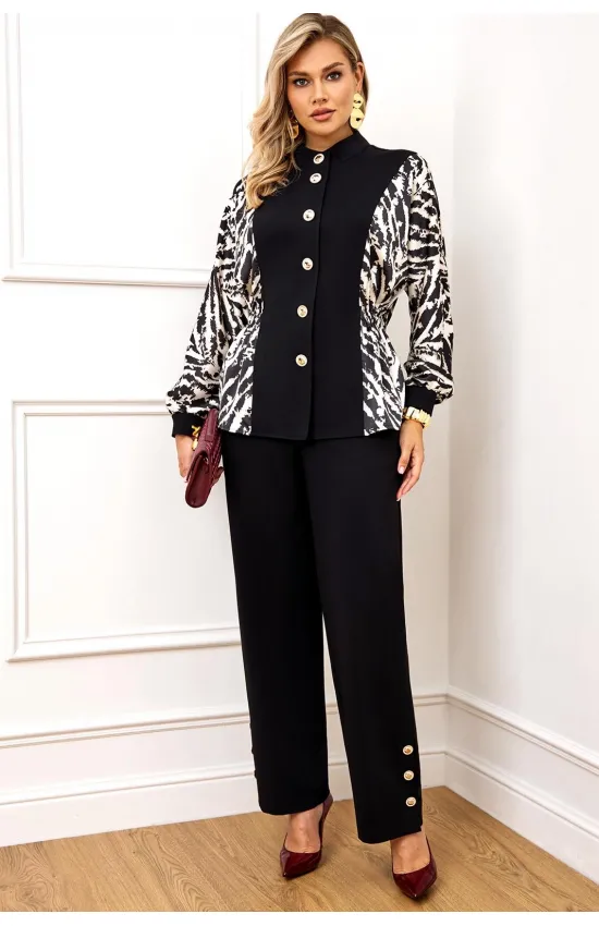 Костюм AGATTI 5832 черно-белый