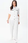 Костюм Vilena fashion 1079 белый+белый/полоска