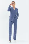 Костюм Euromoda 647 голубая клетка Костюм Euromoda 647 голубая клетка