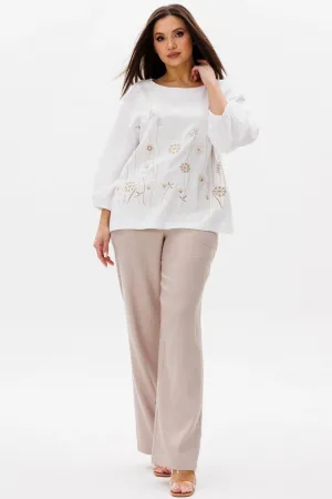 Костюм Ma cherie 3131 белый+бежевый