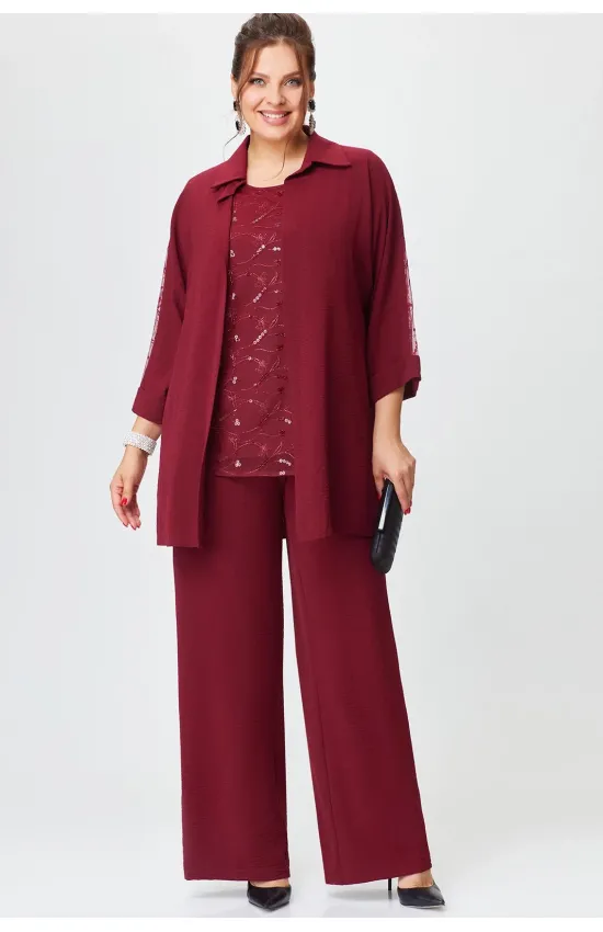 Костюм Svetlana Style 2023 бордовый