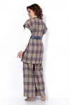 Костюм Anastasia 1172-1 песочный-деним (клетка) Костюм Anastasia 1172-1 песочный-деним (клетка)
