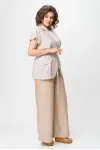Костюм Michel Chic 1429 бежевый/белый полоска