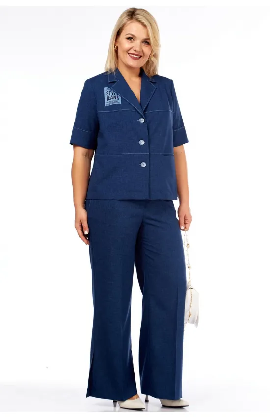 Костюм Vilena fashion 1083 синий меланж