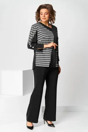 Костюм Асолия 1508 чёрно-серый