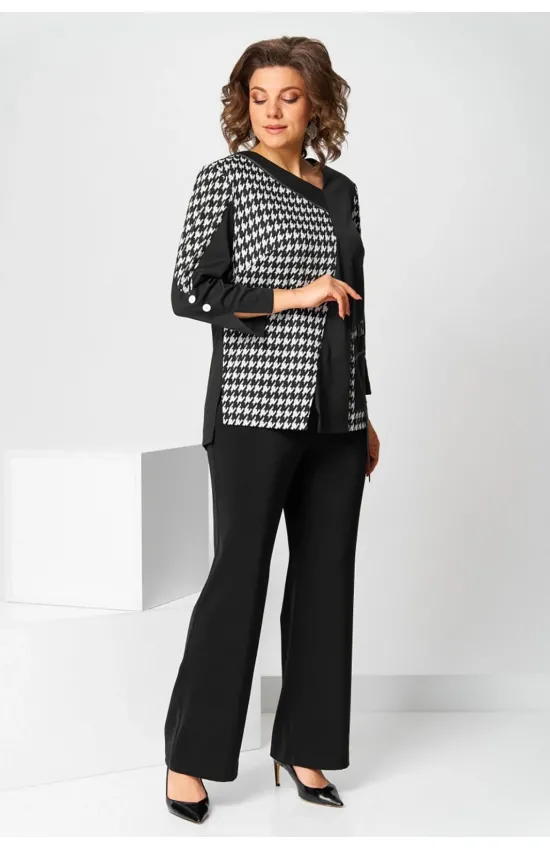 Костюм Асолия 1508 чёрно-серый Костюм Асолия 1508 чёрно-серый