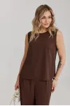Костюм KALORIS 2298 коричневый+белый Костюм KALORIS 2298 коричневый+белый